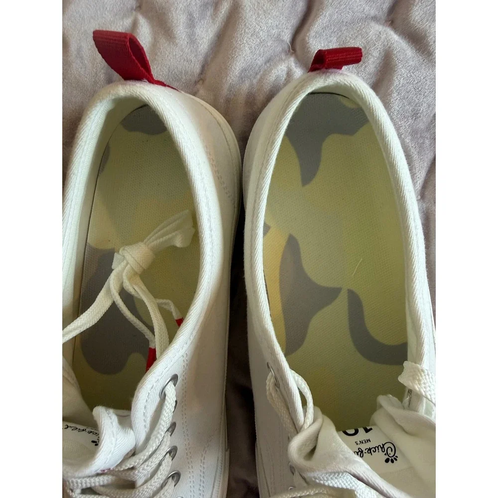 Chick-fil-A Sauce Men's Size 10 White Canvas Low Top Sneakers Promotional‎ Merch